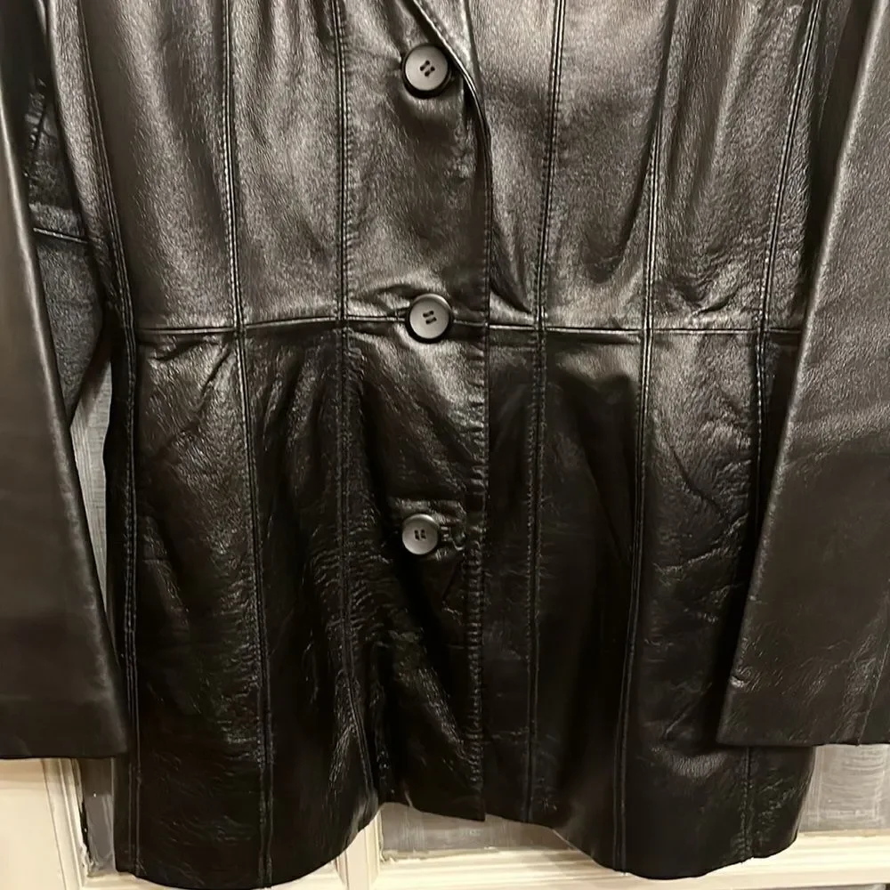 Leather Structured Jacket - Picture 4 of 14